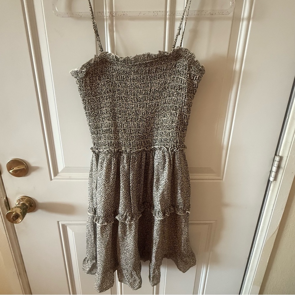 Gray Smocked Sundress